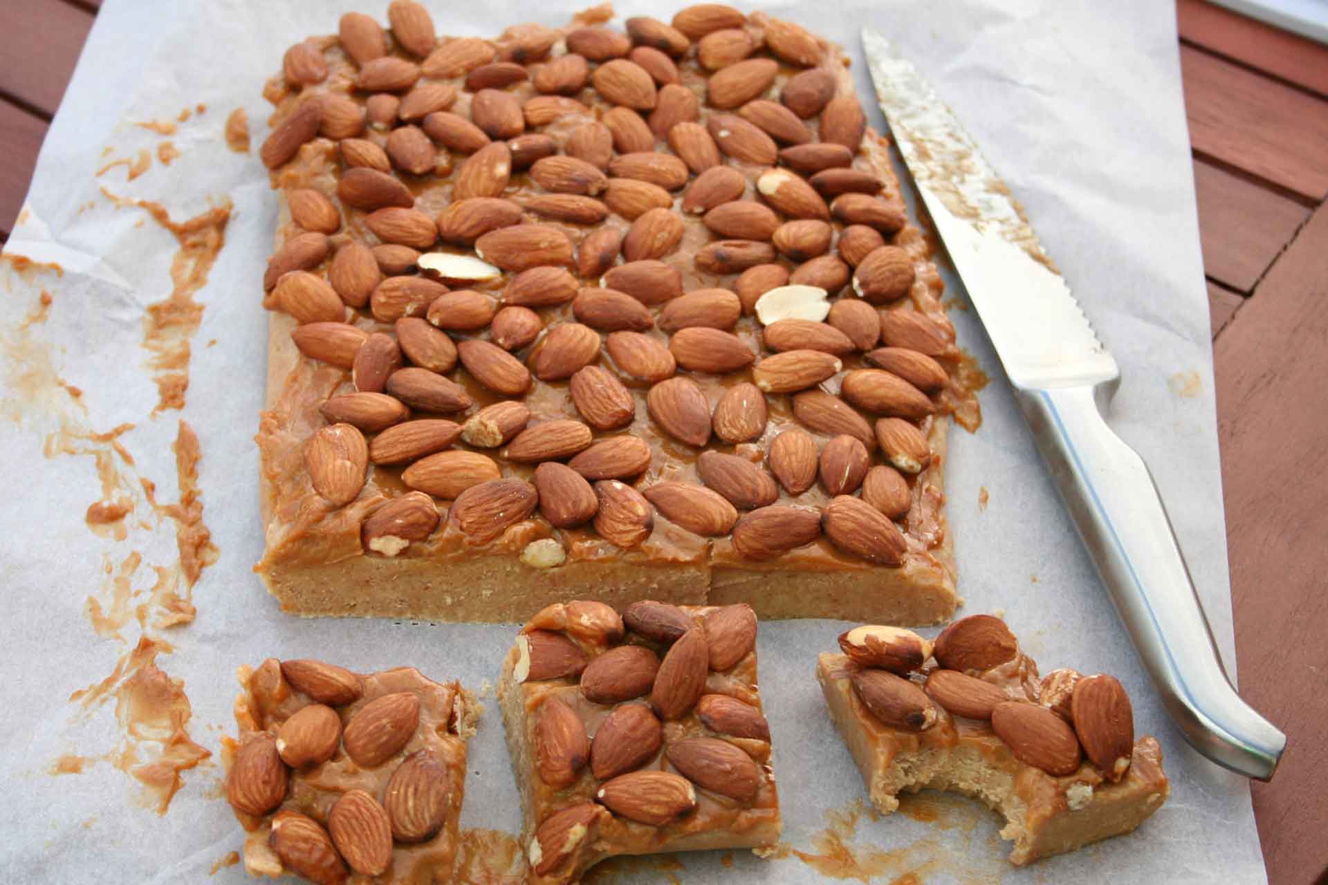 Almond-and-caramel-slice