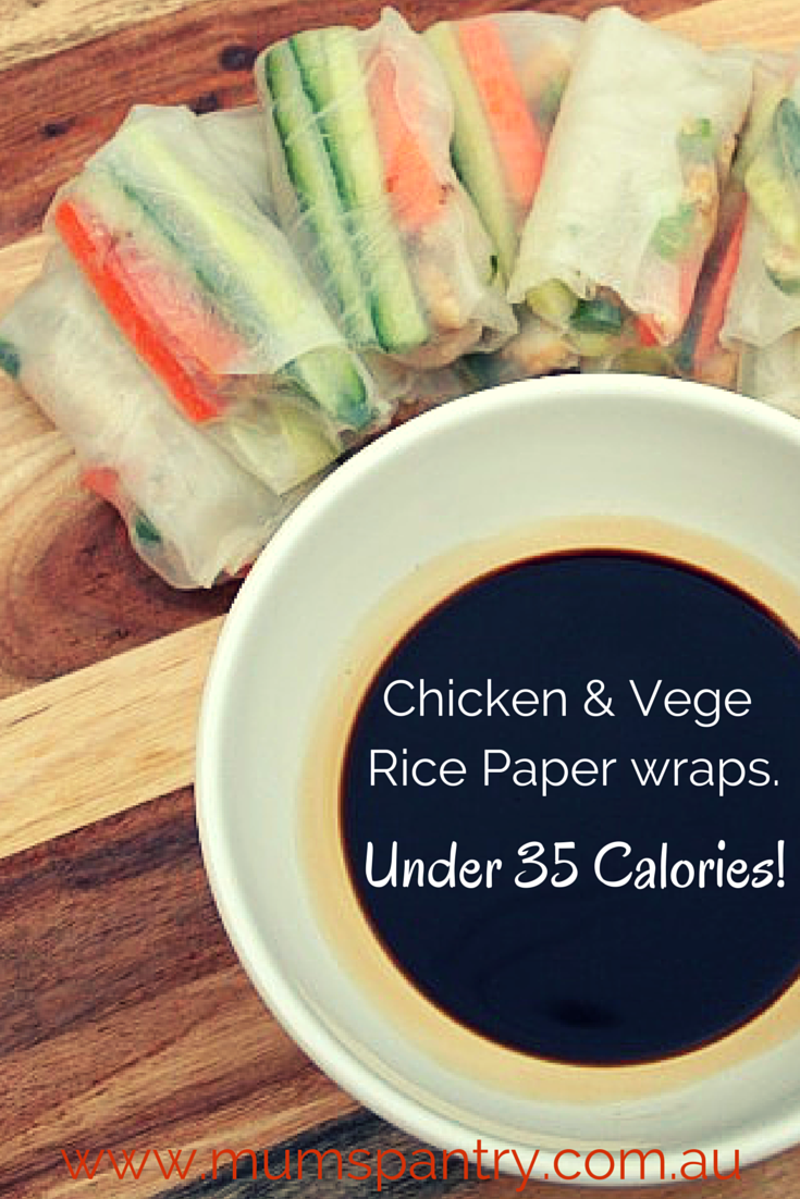 chicken and vege rice paper wraps