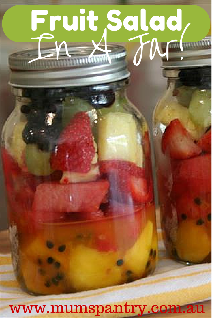 fruit salad in a jar