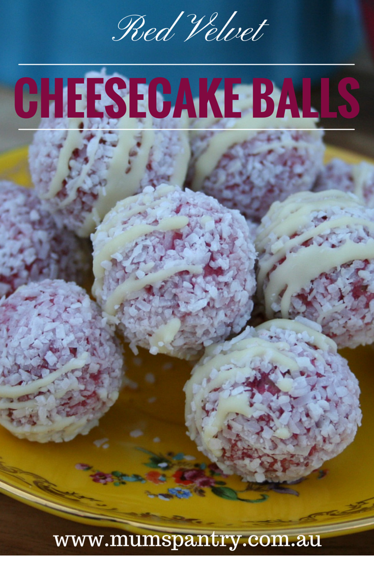 Red velvet cheesecake balls