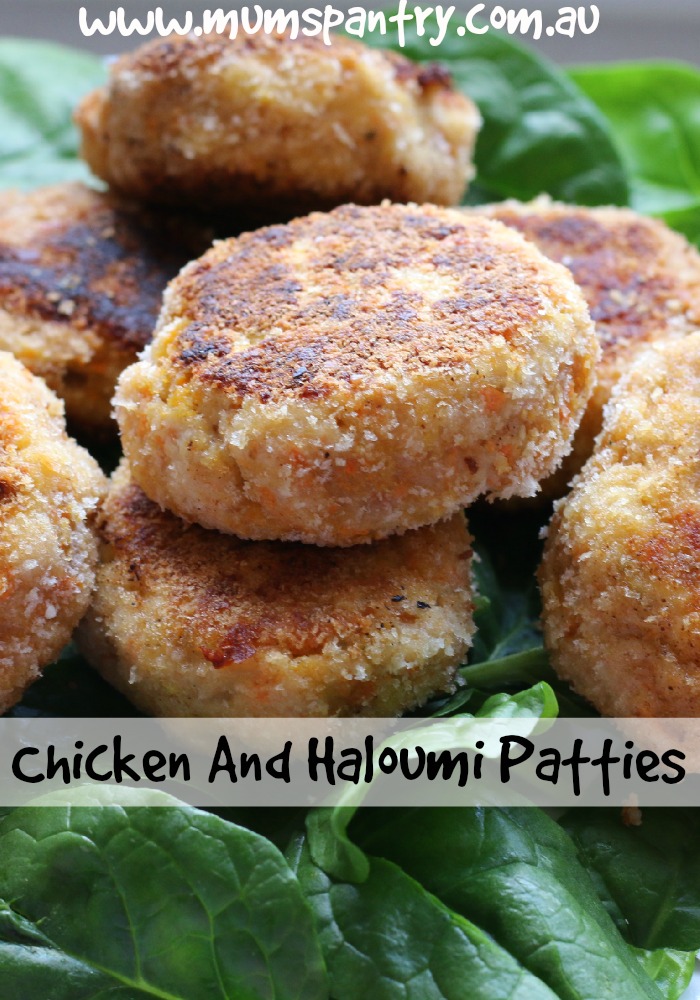 chicken and haloumi patties