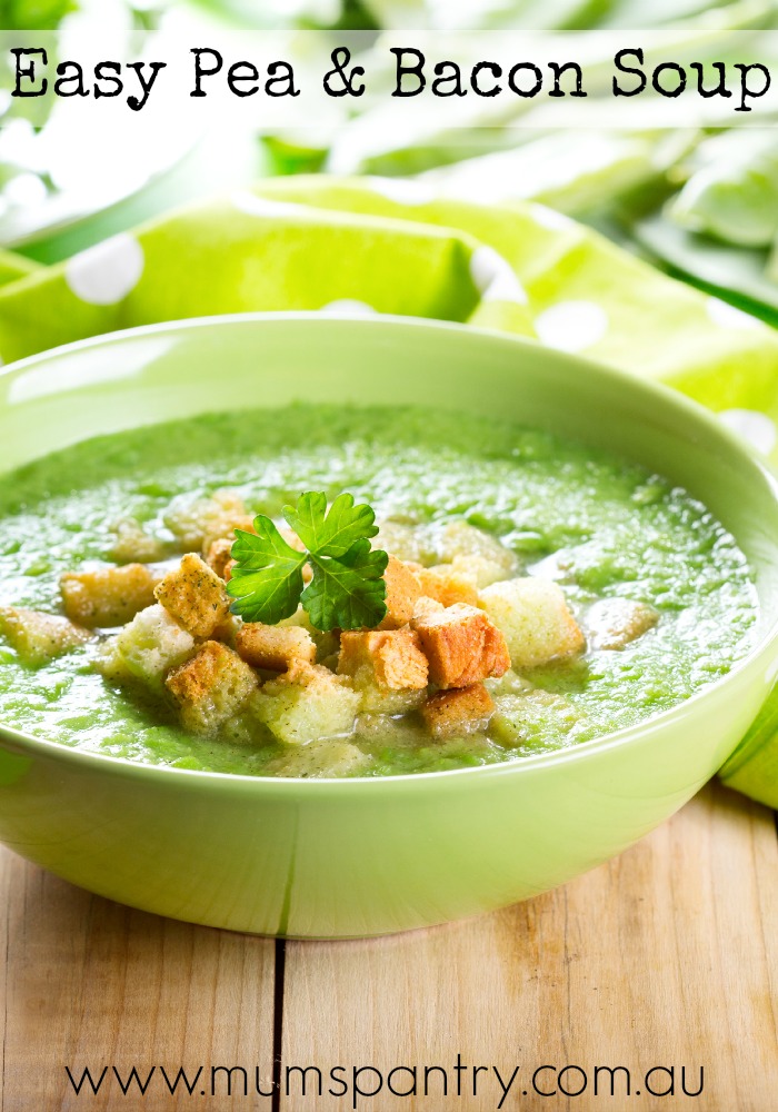 easy pea and bacon soup