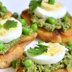 Smashed Peas And Egg Toasties