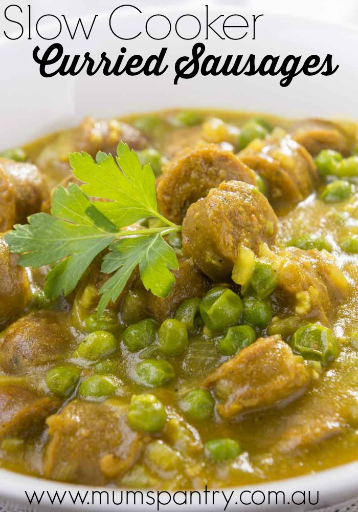 slow cooker curried sausages