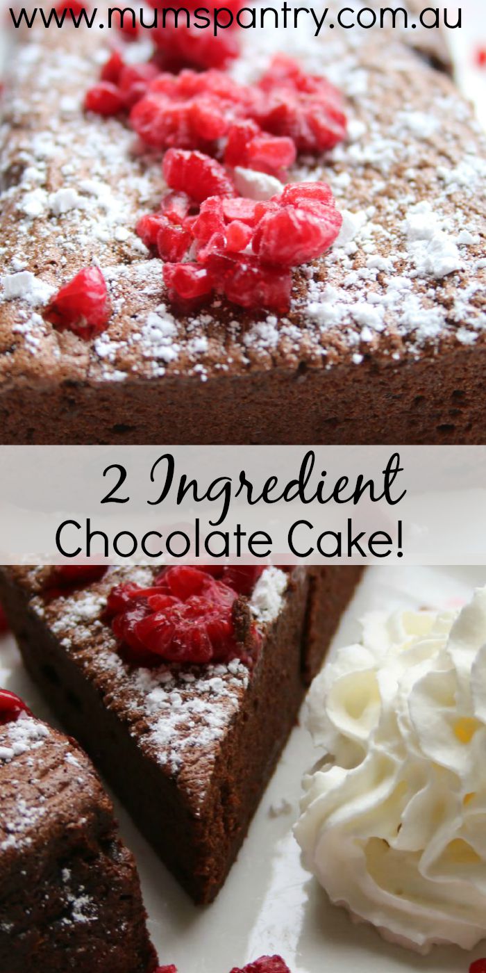 2 ingredient chocolate cake