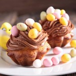 Easter cupcakes with chocolate buttercream!