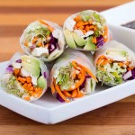 Chicken Cold Rolls with Peanut Sauce