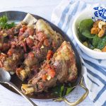 Slow Cooked Farmwood Lamb Shanks with a Warm Sweet Potato Salad