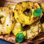 Winter Dessert: Warm Caramelised Pineapple with Mint & Rosemary