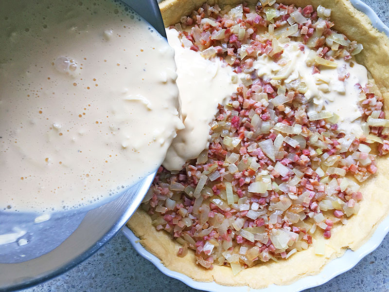 Bacon and Cheese Quiche recipe