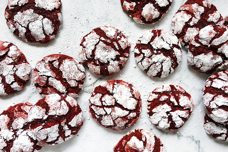red velvet crinkle biscuits recipe