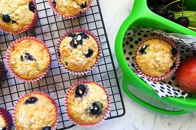 blueberry, yoghurt, muffins, lunch box