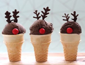 Rudolph reindeer ice cream cones