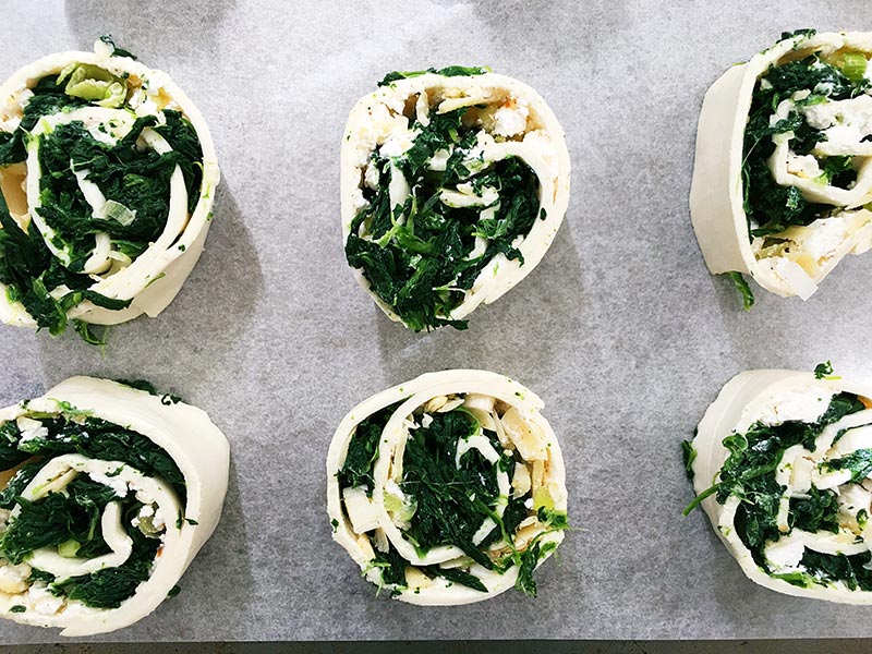 spinach and feta cheese puffs recipe