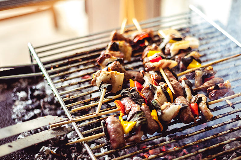 lamb skewers, bbq, kebabs