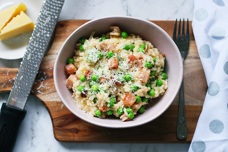 Bacon and Pea Risotto recipe