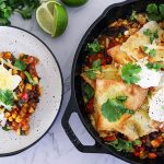 One Pan Vegetarian Enchiladas