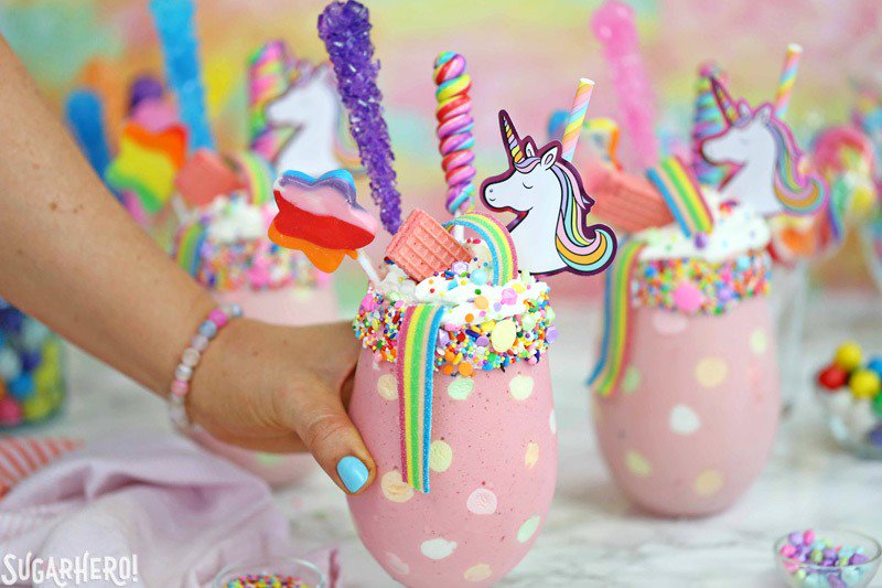 unicorn milkshakes