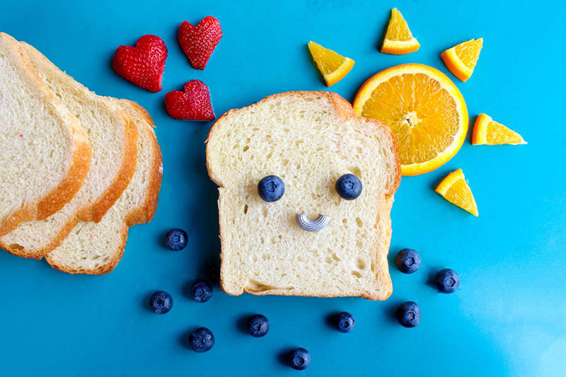 bread, fruit, snack