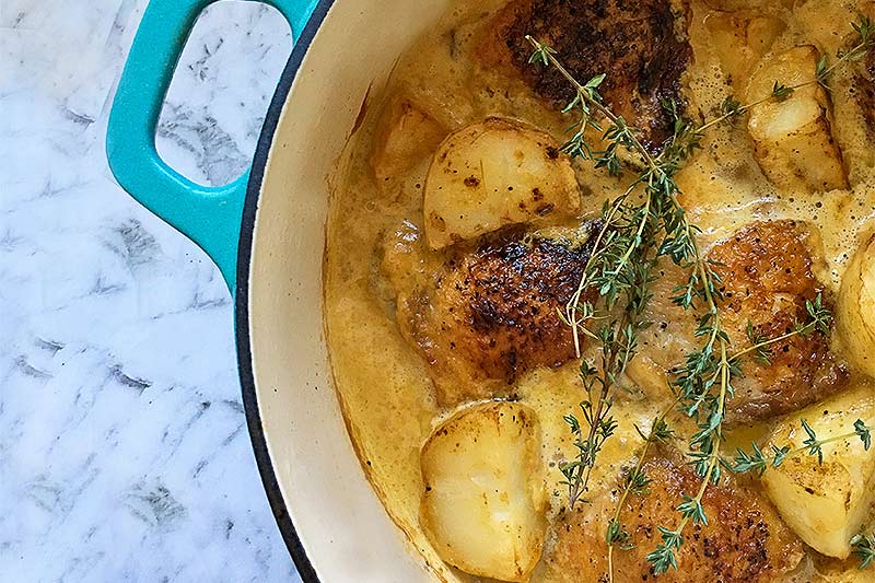 honey mustard chicken and potato bake