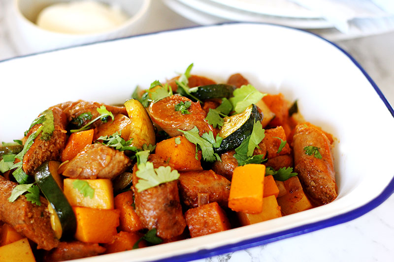 Sausage and vegetable curry