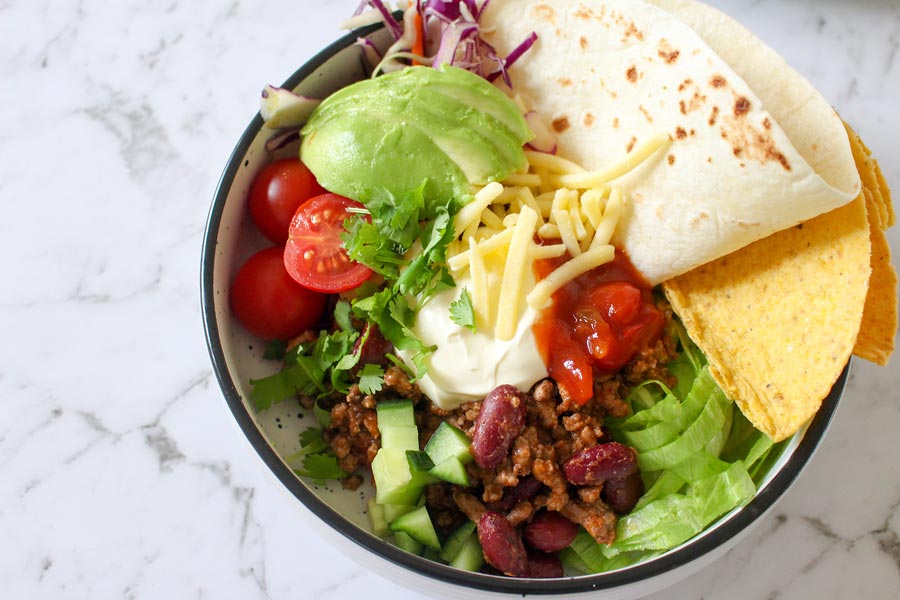 Woolworths Mexican taco bowl 