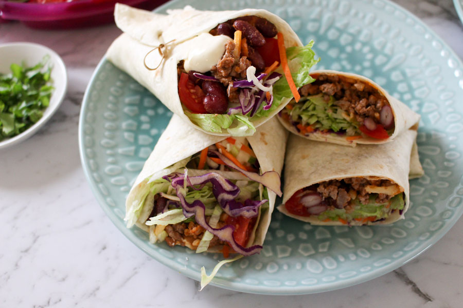 burritos made with Woolworths Mexican range