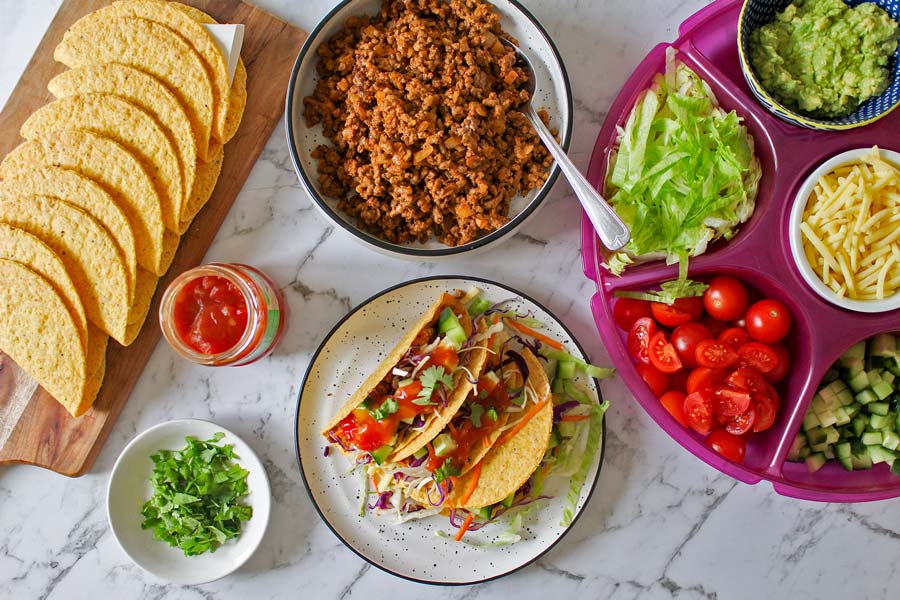 Family taco night with Woolworths Mexican range 